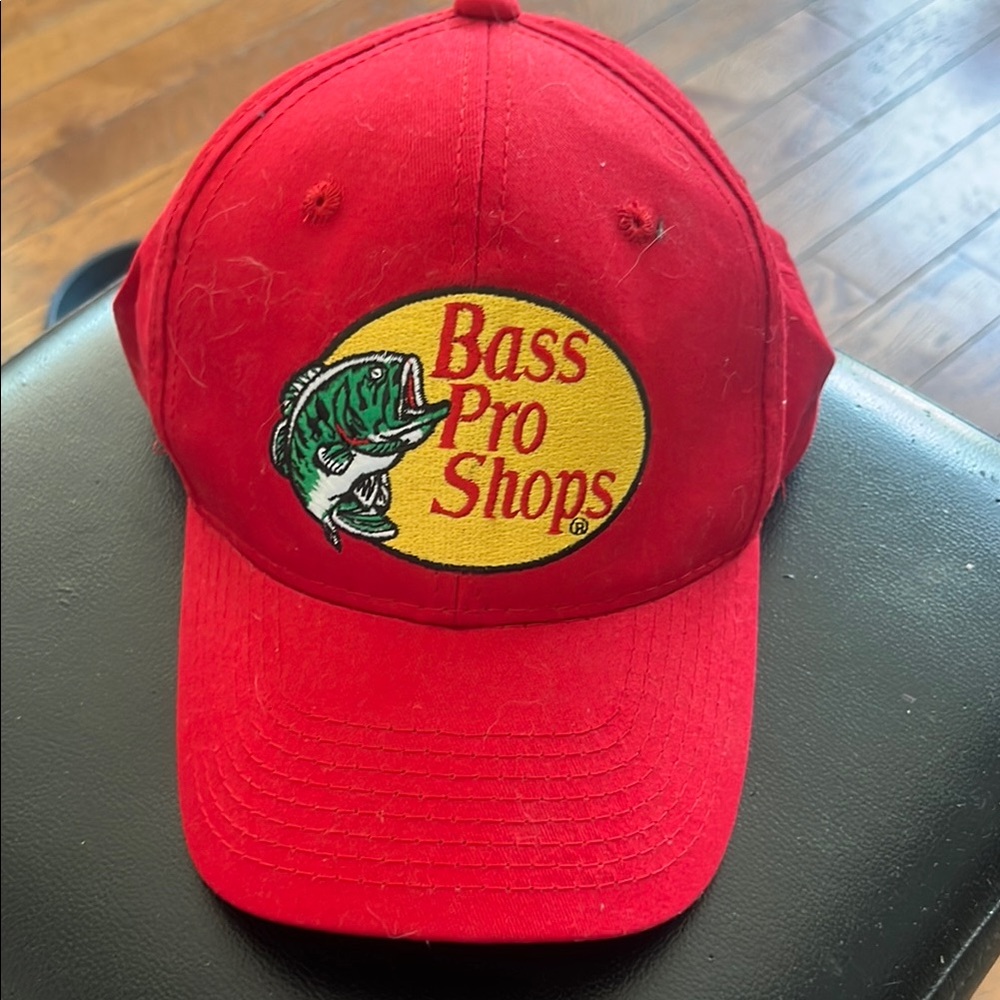 RED bass pro cap brand new